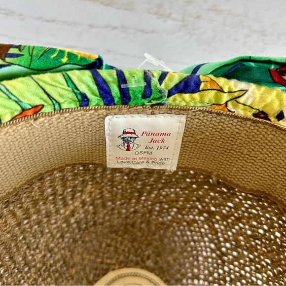 NWOT | Original Panama Jack | Women's Cloche Straw Hat Tropical Bow - Picture 11 of 14